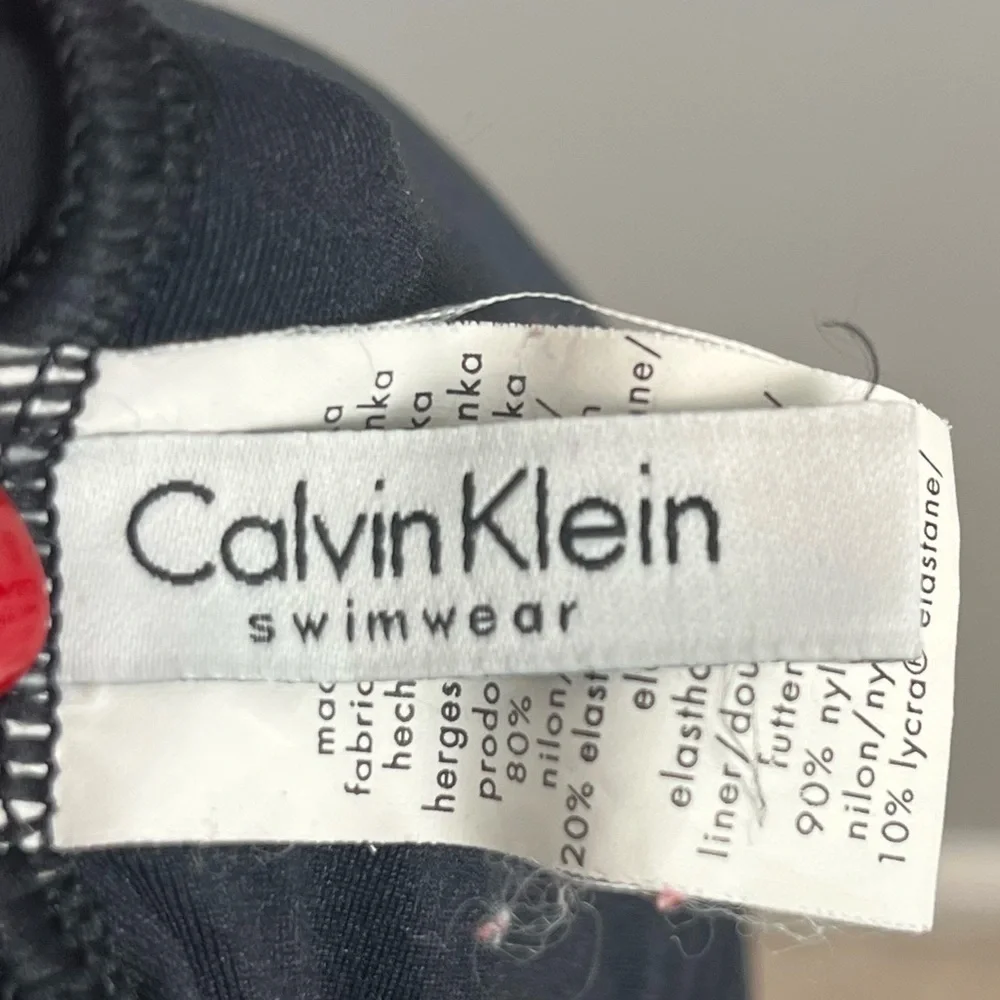 Calvin Klein black modest 1 piece swimsuit, size 10.